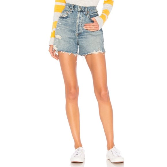AGOLDE Dee High Rise Denim Shorts Riccochet 28